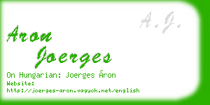 aron joerges business card